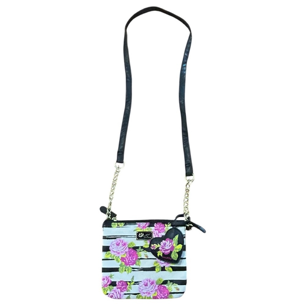 LUV Betsey by Betsey Johnson Floral Stripe Crossbody Bag - Picture 2 of 7